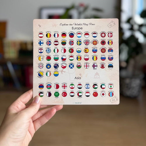 Wooden-Art - Flag Pins - World Countries Set