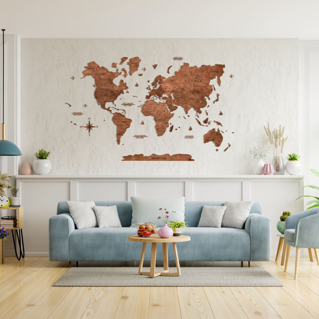 Geo-Decor - Wooden World Map