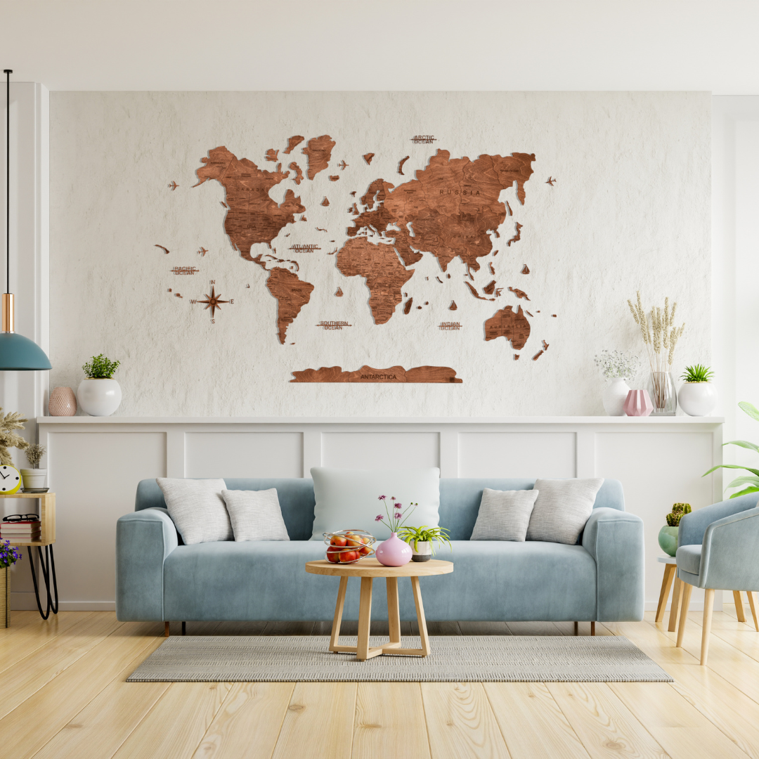 Geo-Decor - Wooden World Map