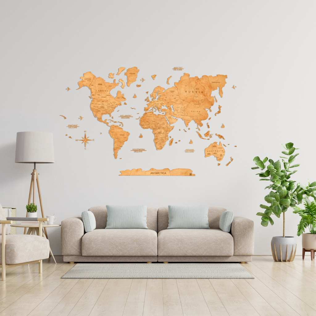 Geo-Decor - Wooden World Map